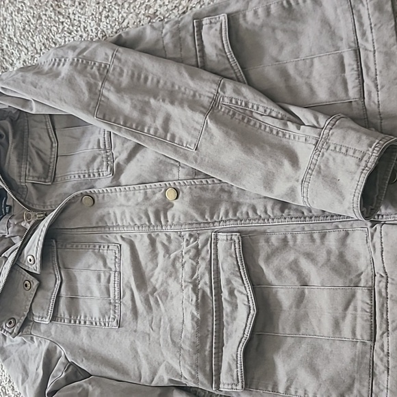 Lucky Brand Tan Utility Jacket with Hood - Picture 4 of 9